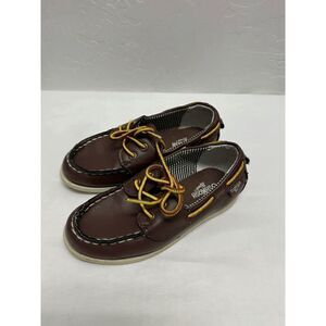 OshKosh B'gosh‎ Alex Brown Classic Boat Lace-Up Slip-On Toddler Shoes Sz 10